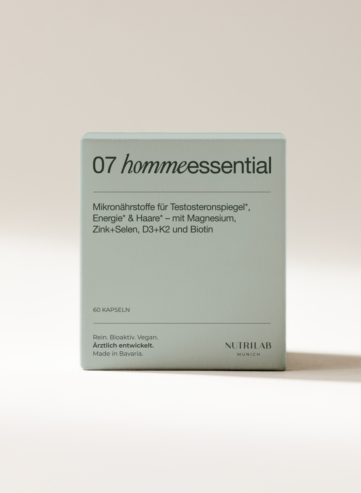 Testosteronspiegel, Energie & Haare - Magnesium, Biotin, Zink+Selen. D3+K2 I NUTRILAB
