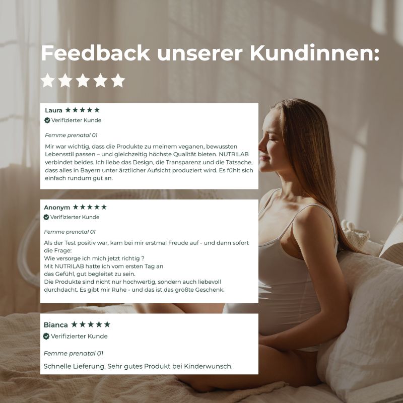 Kundenerfahrung mit FEMME – echte Bewertung zur Anwendung in der Schwangerschaft | NUTRILAB MUNICH